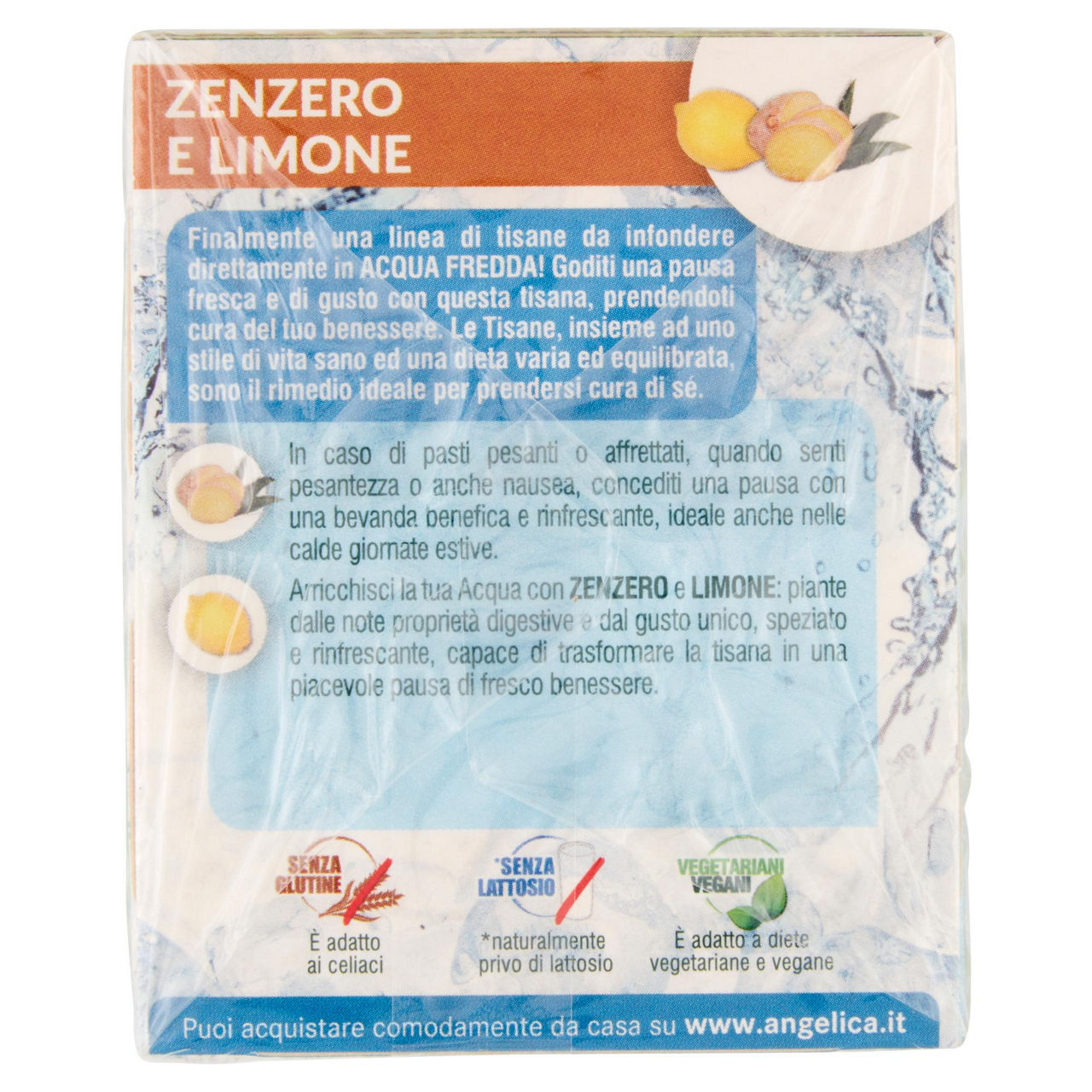 Tisana a freddo digestiva e sgonfiante limone e zenzero 18 filtri - Immagine 21