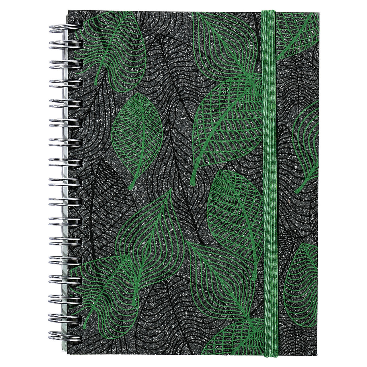 Taccuino spirale a6 copertina ricuoio con elastico - Immagine 01