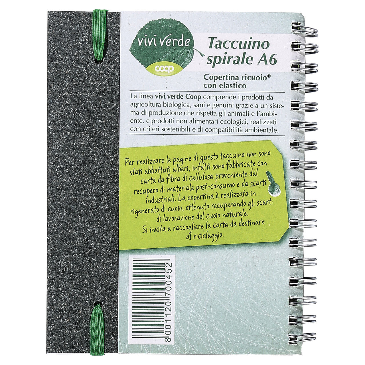 Taccuino spirale a6 copertina ricuoio con elastico - Immagine 11
