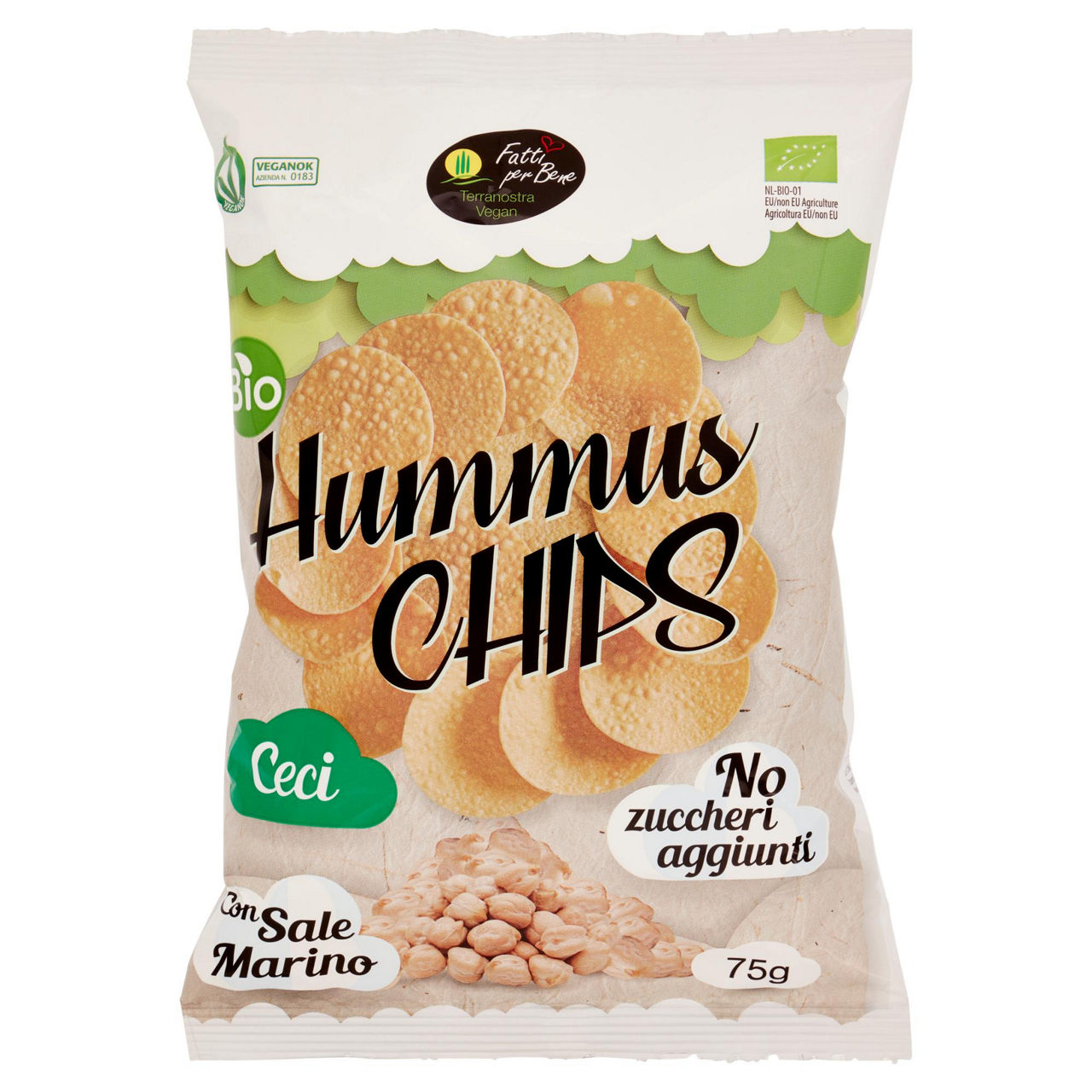 Chips di ceci hummus 75 gr - Immagine 01