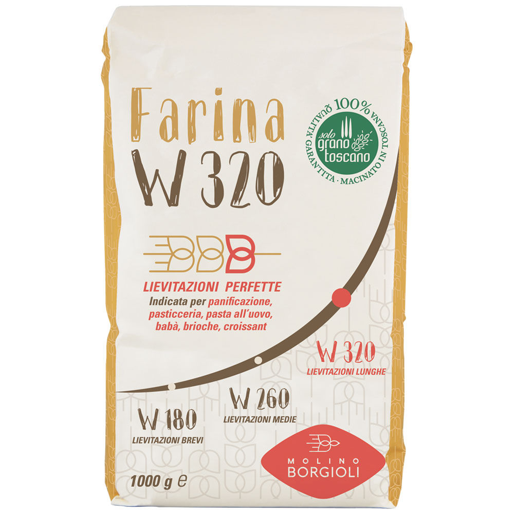 Farina W 320 di grano tenero toscano 1 kg