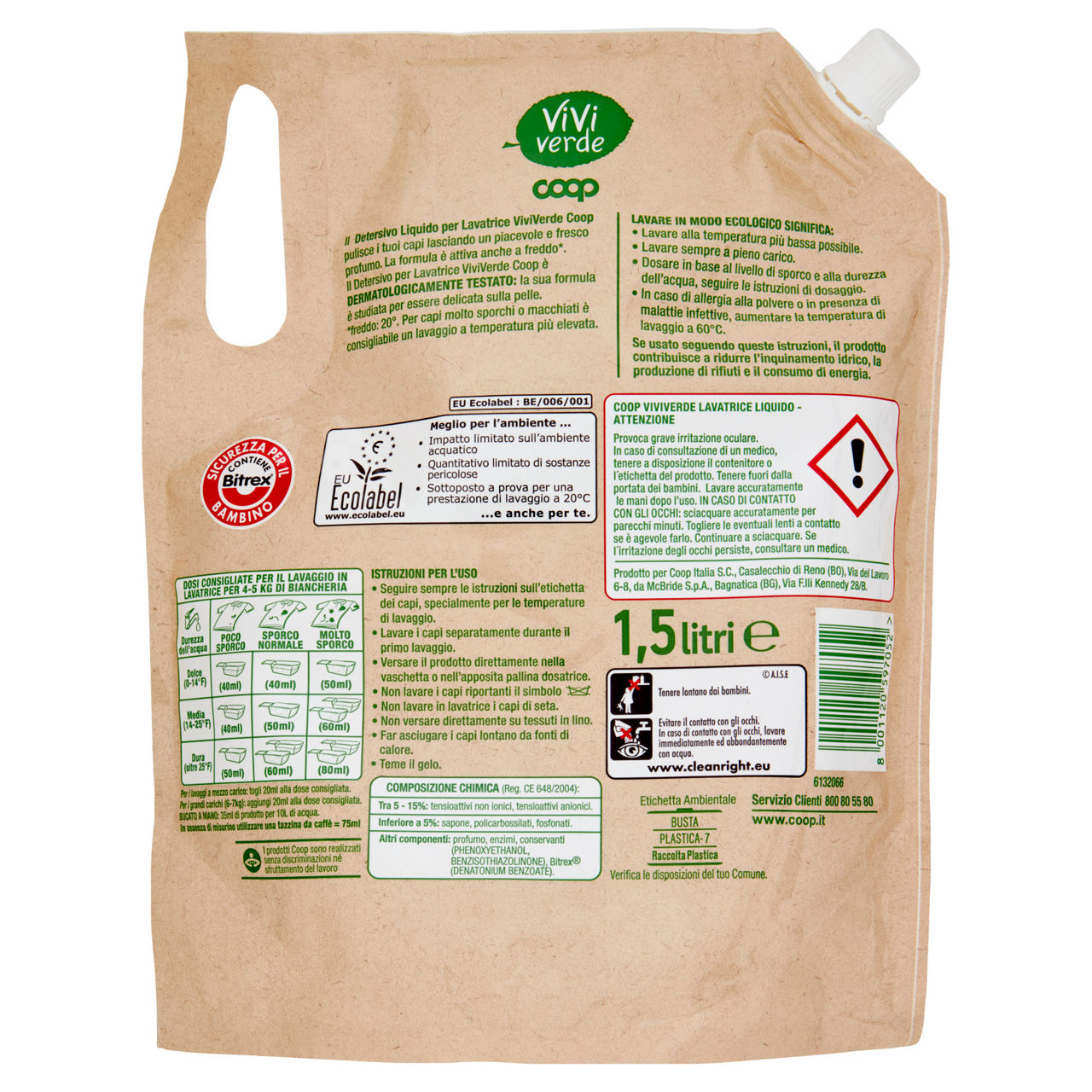 Lavatrice liquido vivi verde 1,5 litri - Immagine 11