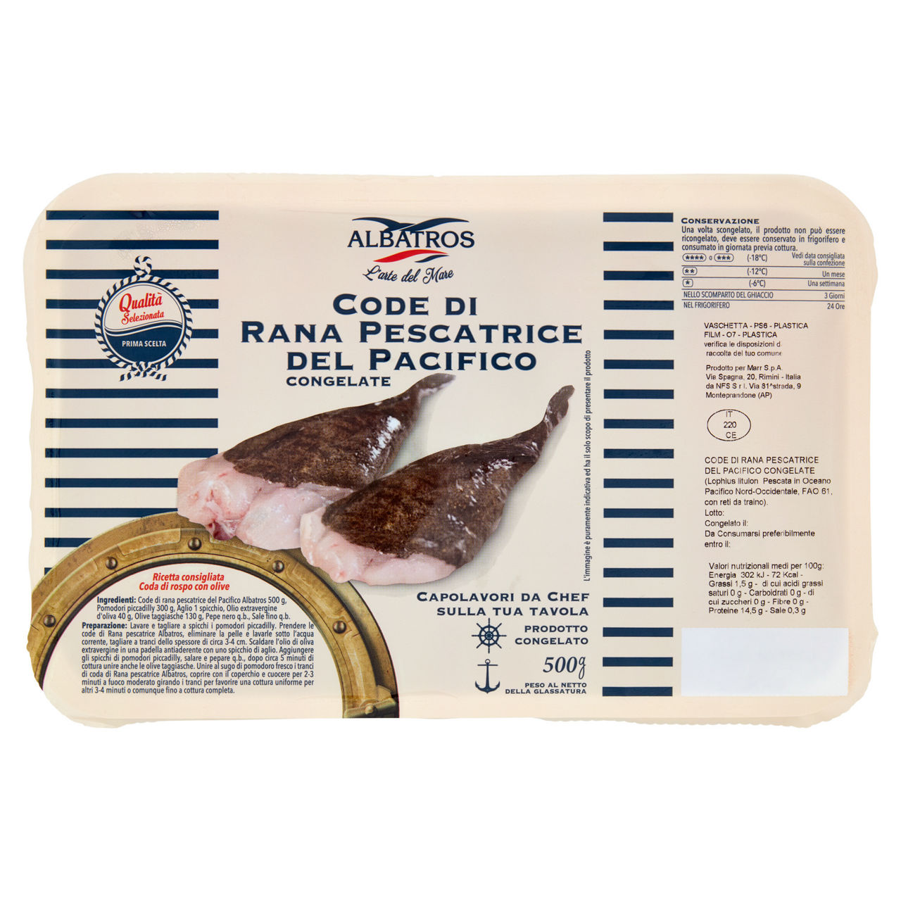Code di rana pescatrice del Pacifico 500 gr - Immagine 01