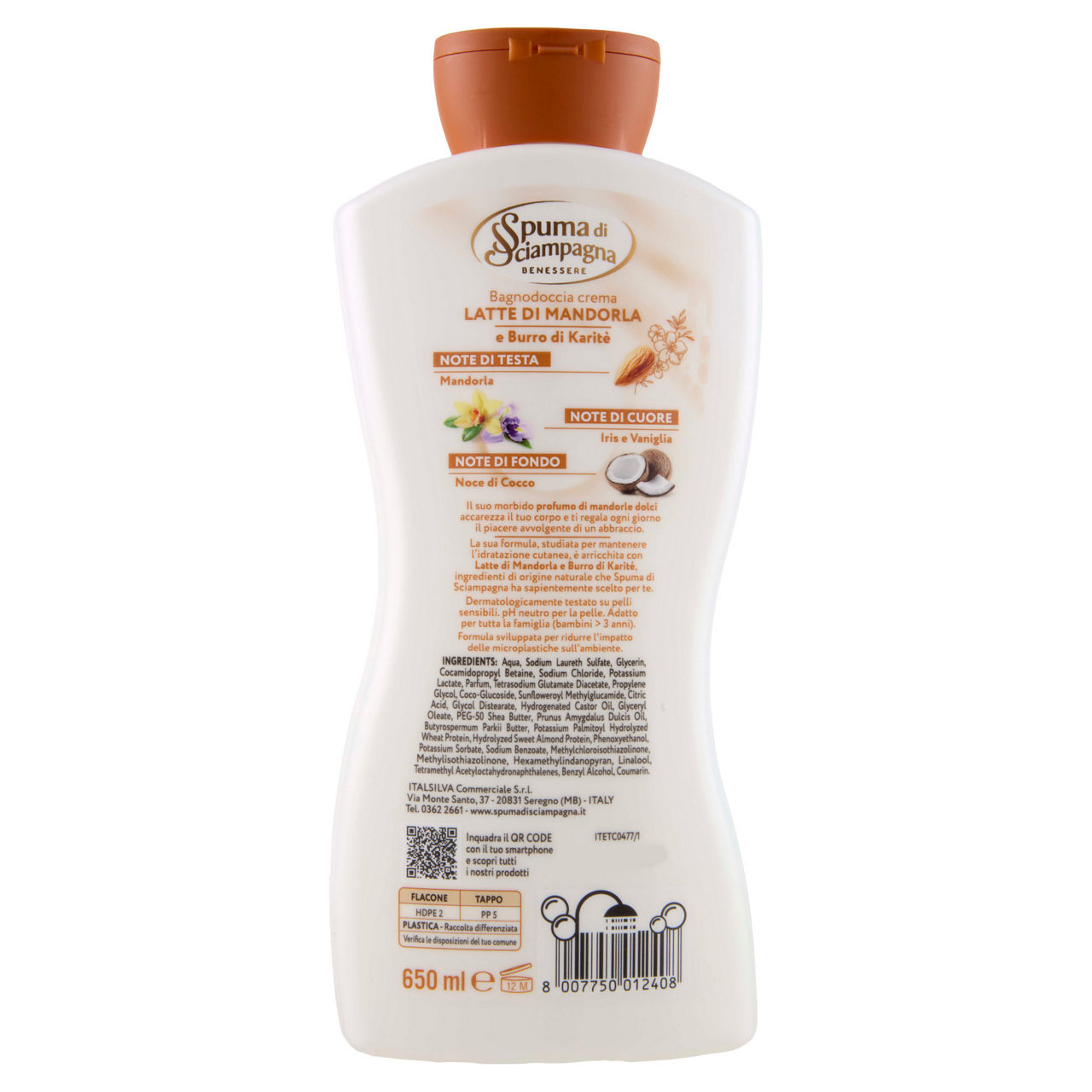 Bagnoschiuma idratante latte di mandorla e burro di karité 650 ml - Immagine 21