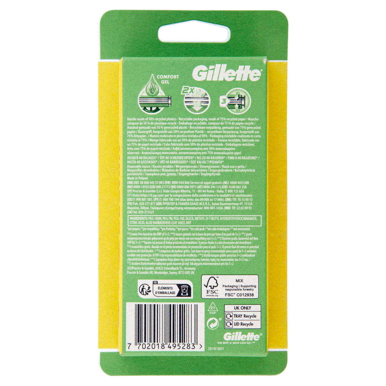 Rasoio gillette sensor3 usa e getta sensitive 3+ 2 gratis - Immagine 41
