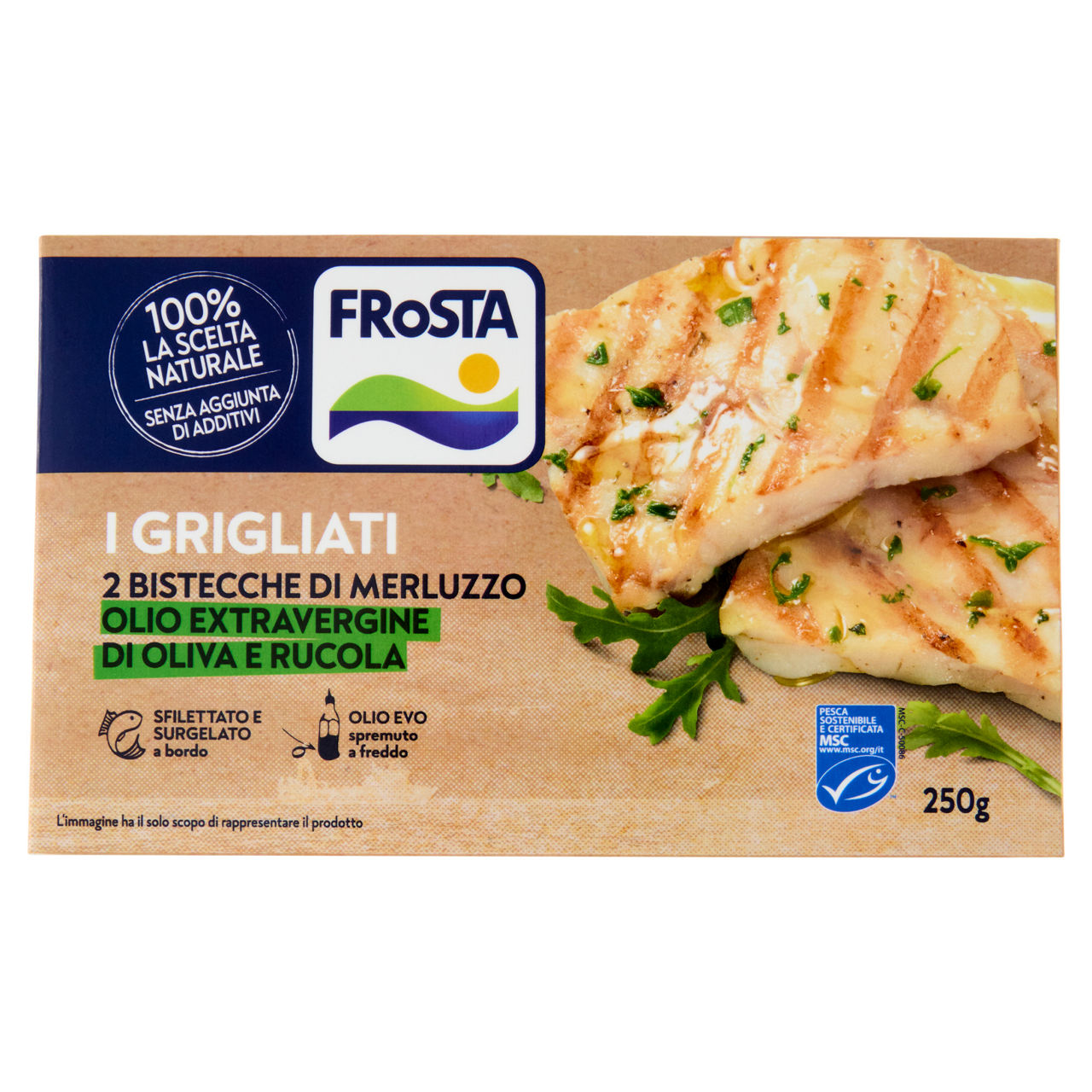 Bistecca di merluzzo grigliata surgelata 250 gr - Immagine 01
