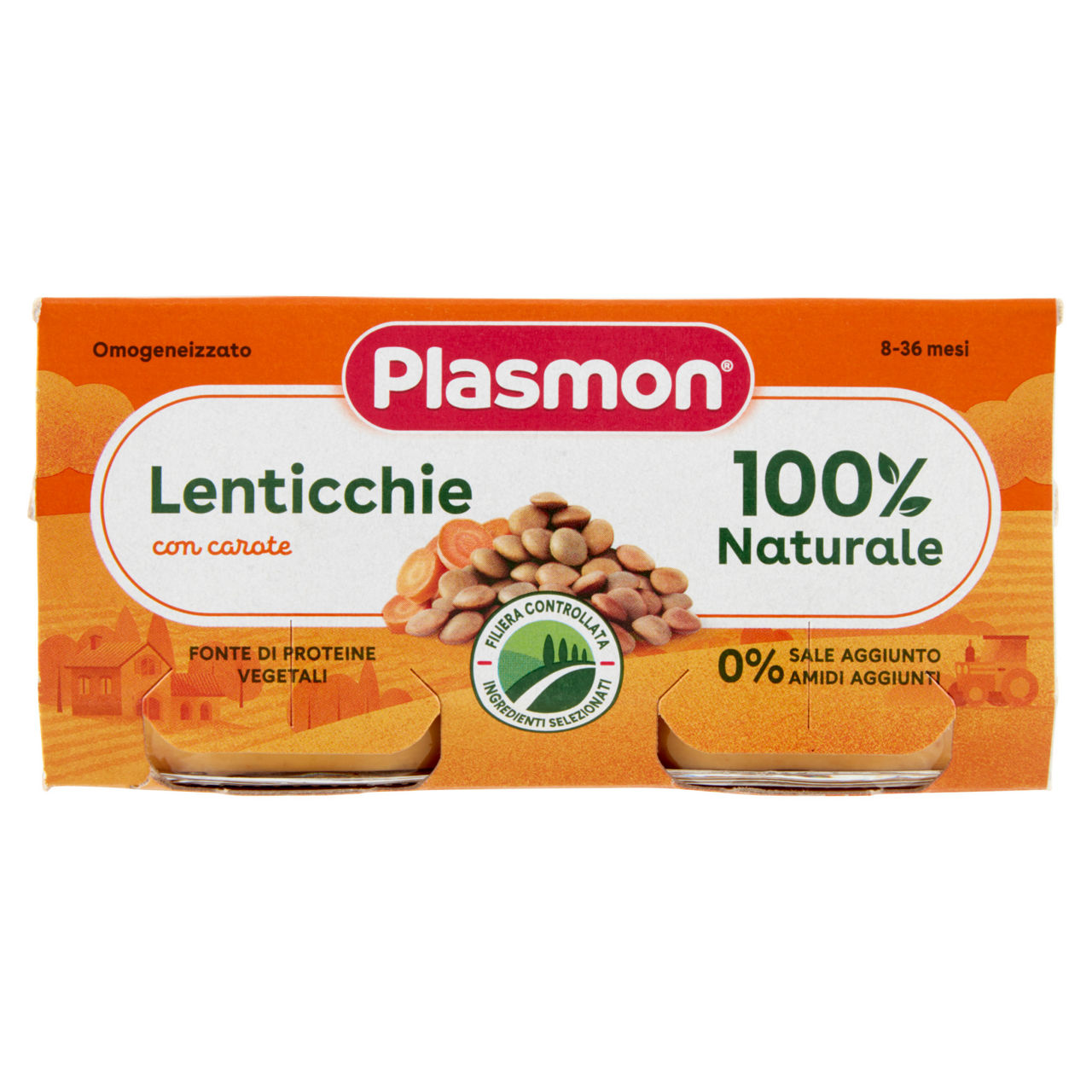 Omogeneizzato di lenticchie con carote 2 pz x 80 gr - Immagine 01