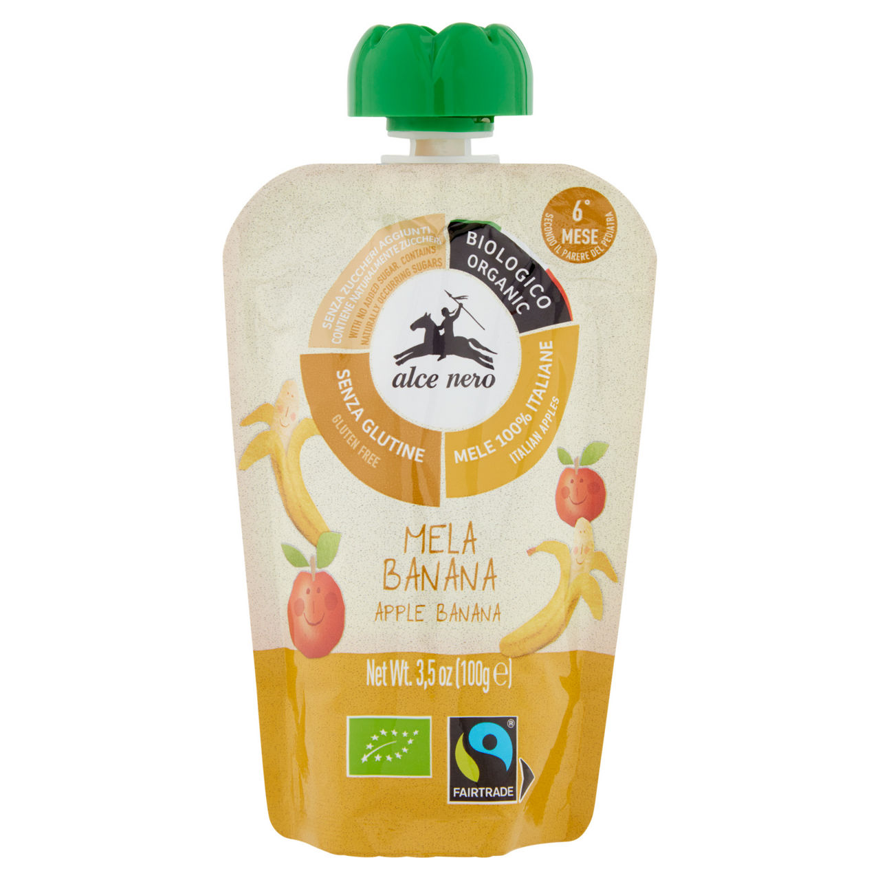 Purea di mela e banana bio 100 gr - Immagine 01