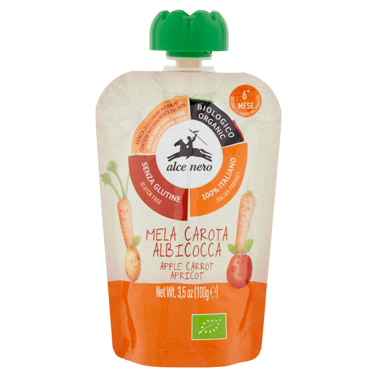 Purea di mela carota e albicocca 100 gr - Immagine 01