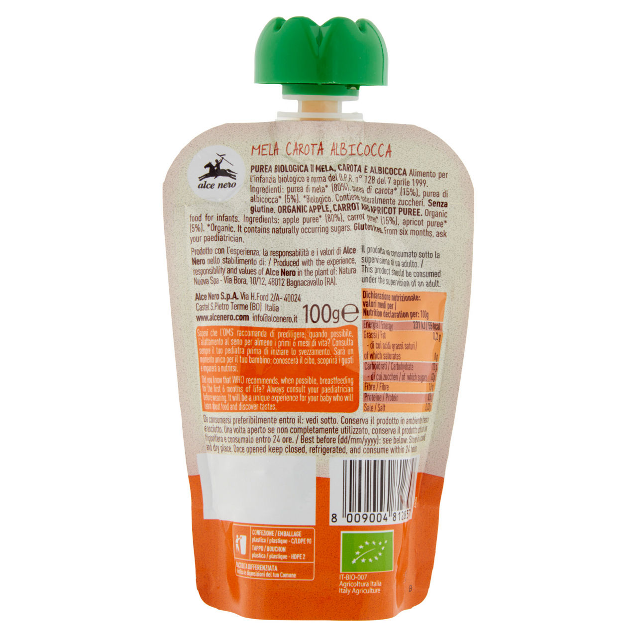 Purea di mela carota e albicocca 100 gr - Immagine 41
