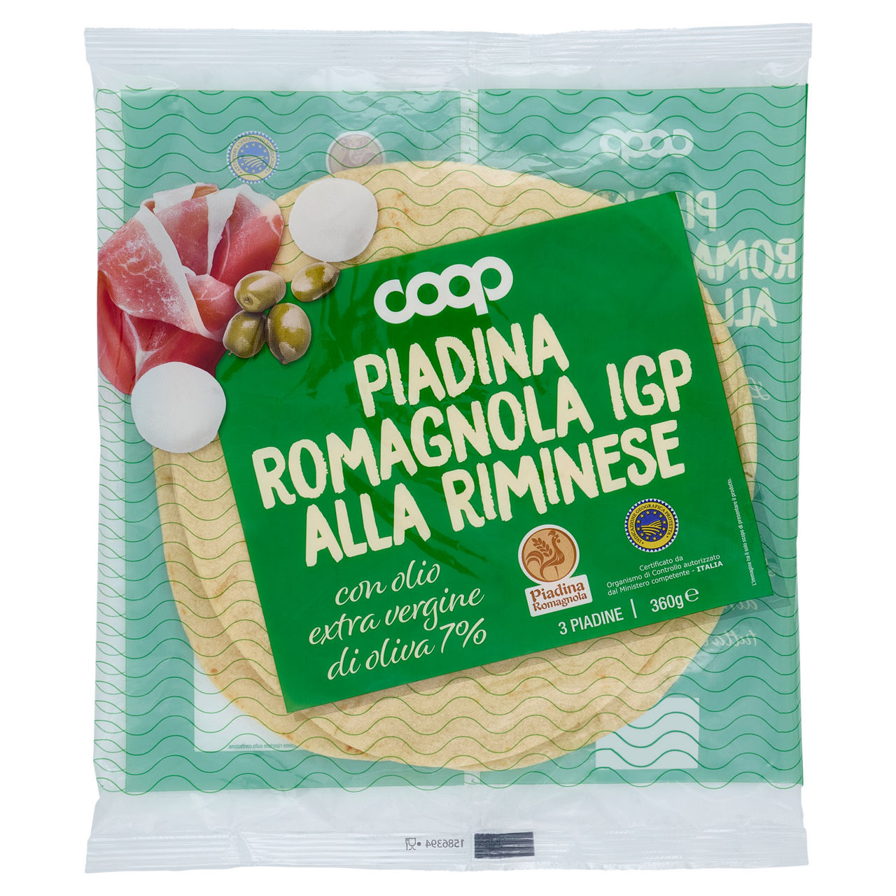 Piadina Romagnola IGP alla Riminese con olio evo 3 pz 360 gr - Immagine 01