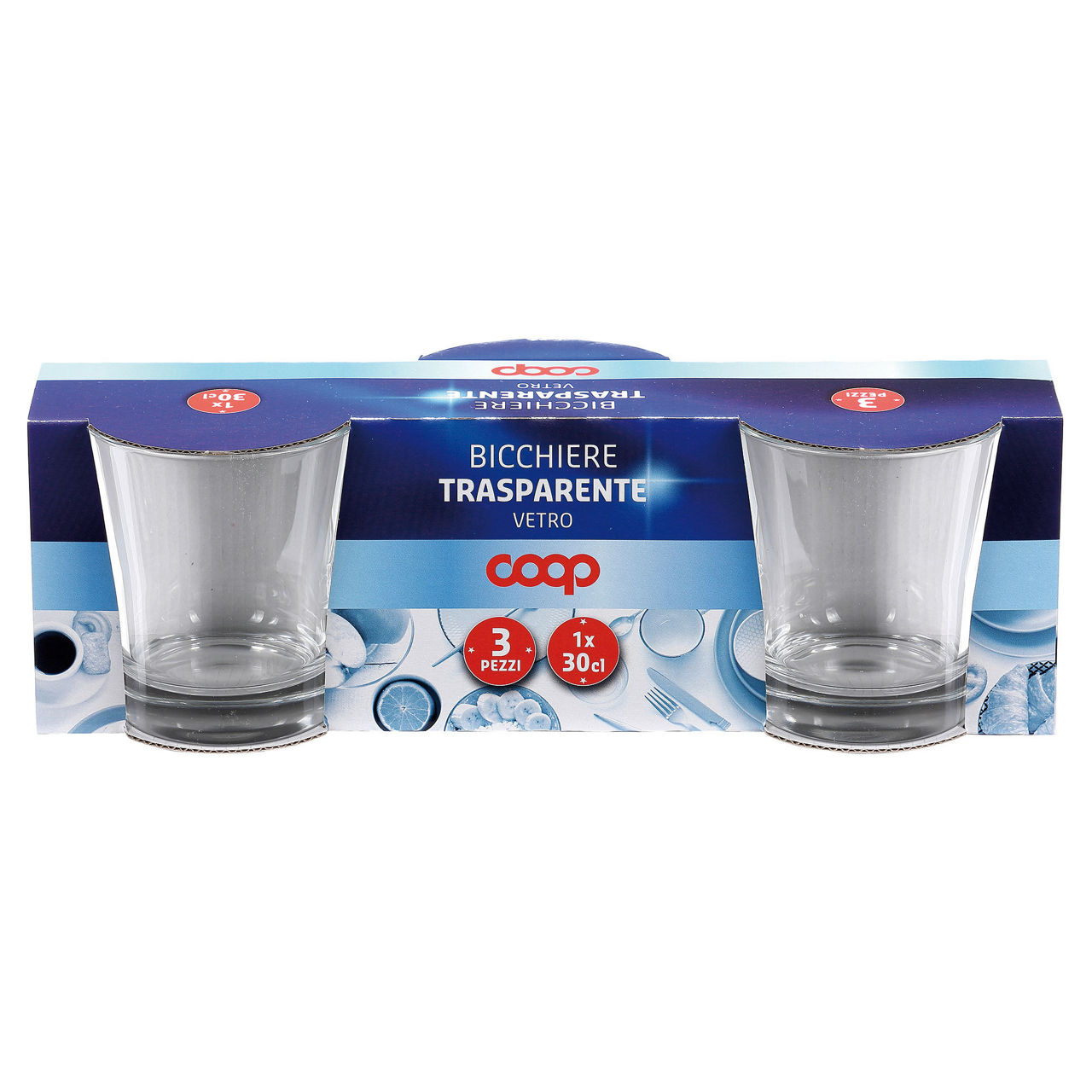 Bicchiere trasparente vetro 30 cl 3 pz - Immagine 11