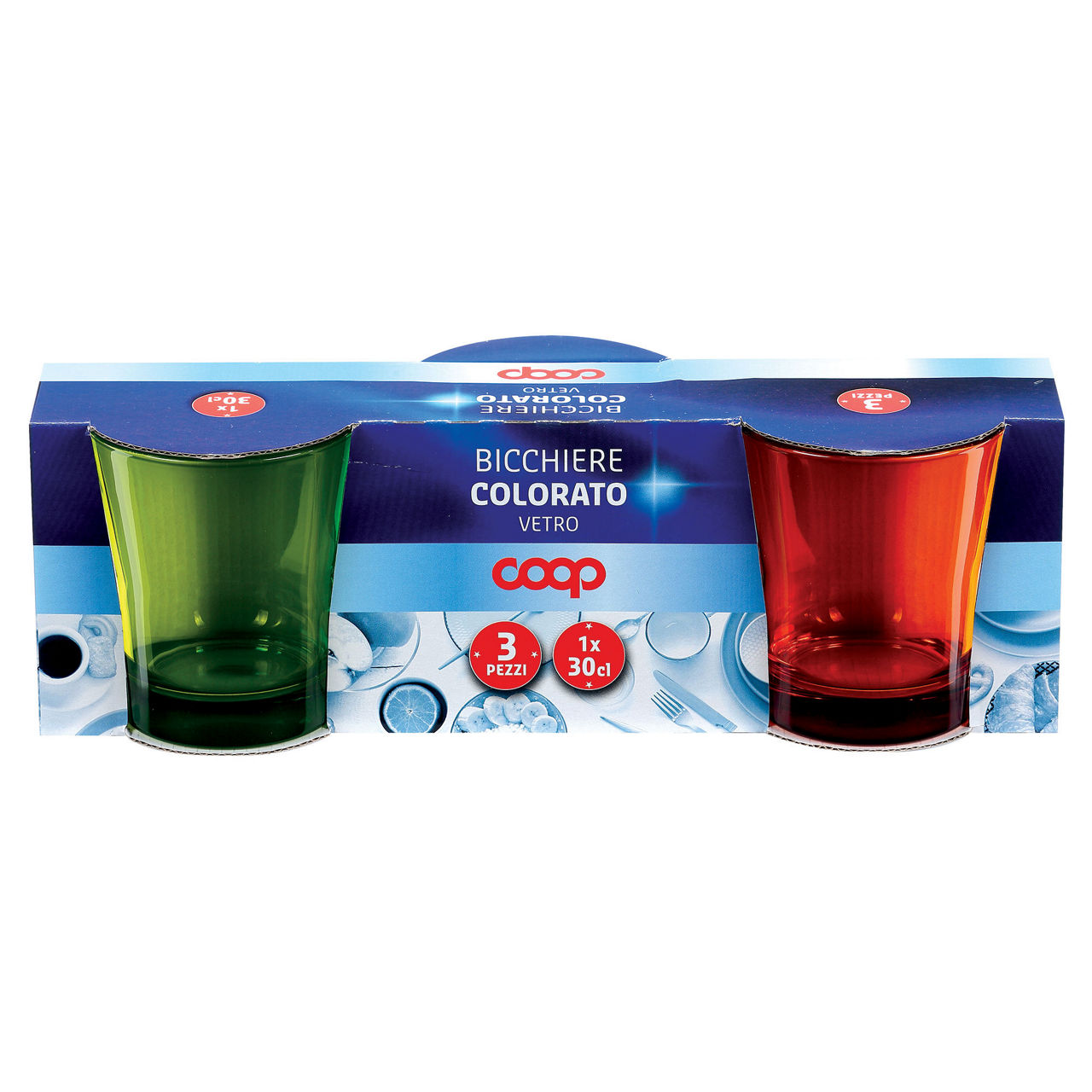 Bicchiere colorato vetro 30 cl 3 pz - Immagine 11