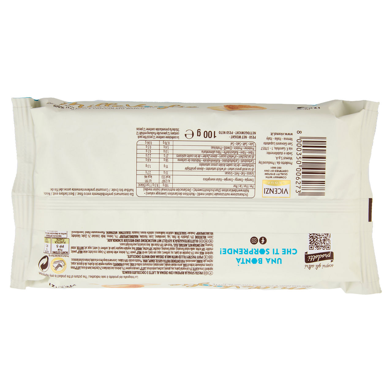 Snack di sfoglia ripiena con crema al latte 100 gr - Immagine 11