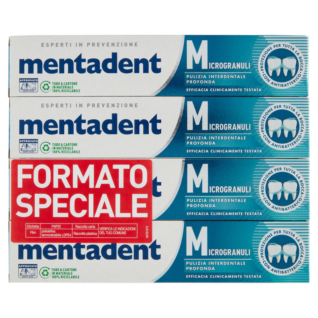 Dentifricio Microgranuli 4 pz x 75 ml