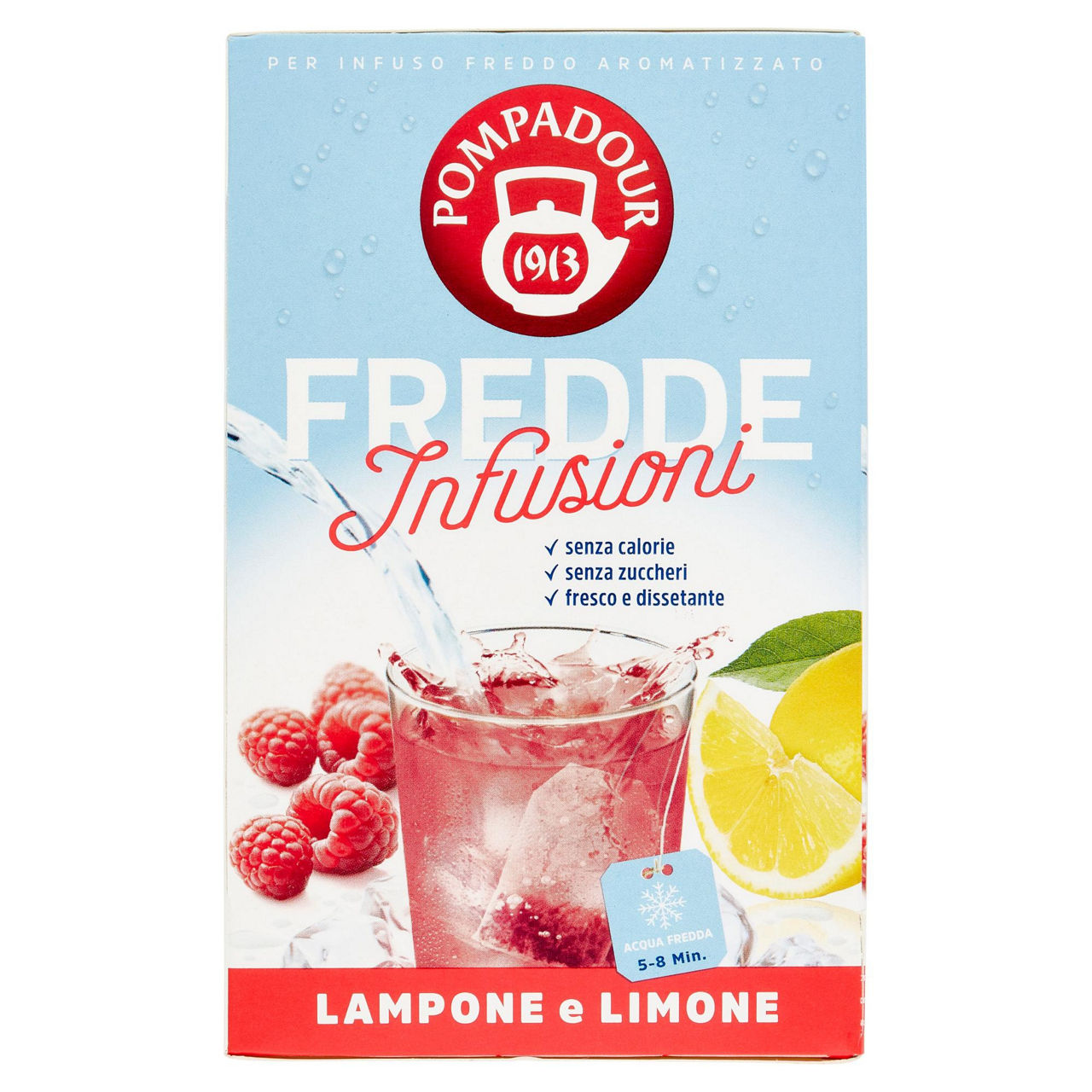 Infuso freddo lampone e limone 18 filtri