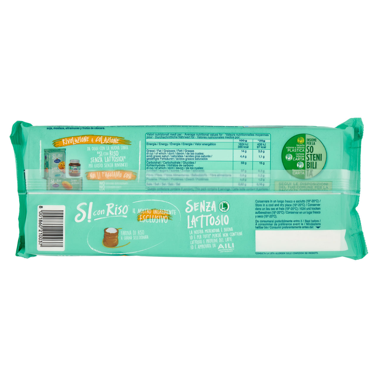 Trancetti merendine di pan di spagna con farina di riso senza lattosio 8 pz 200 gr - Immagine 61