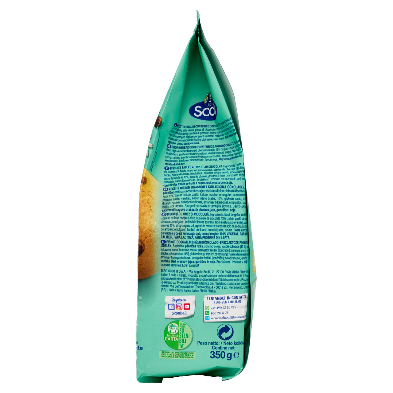 Biscotti frollini con farina di riso e gocce di cioccolato senza lattosio 350 gr - Immagine 31