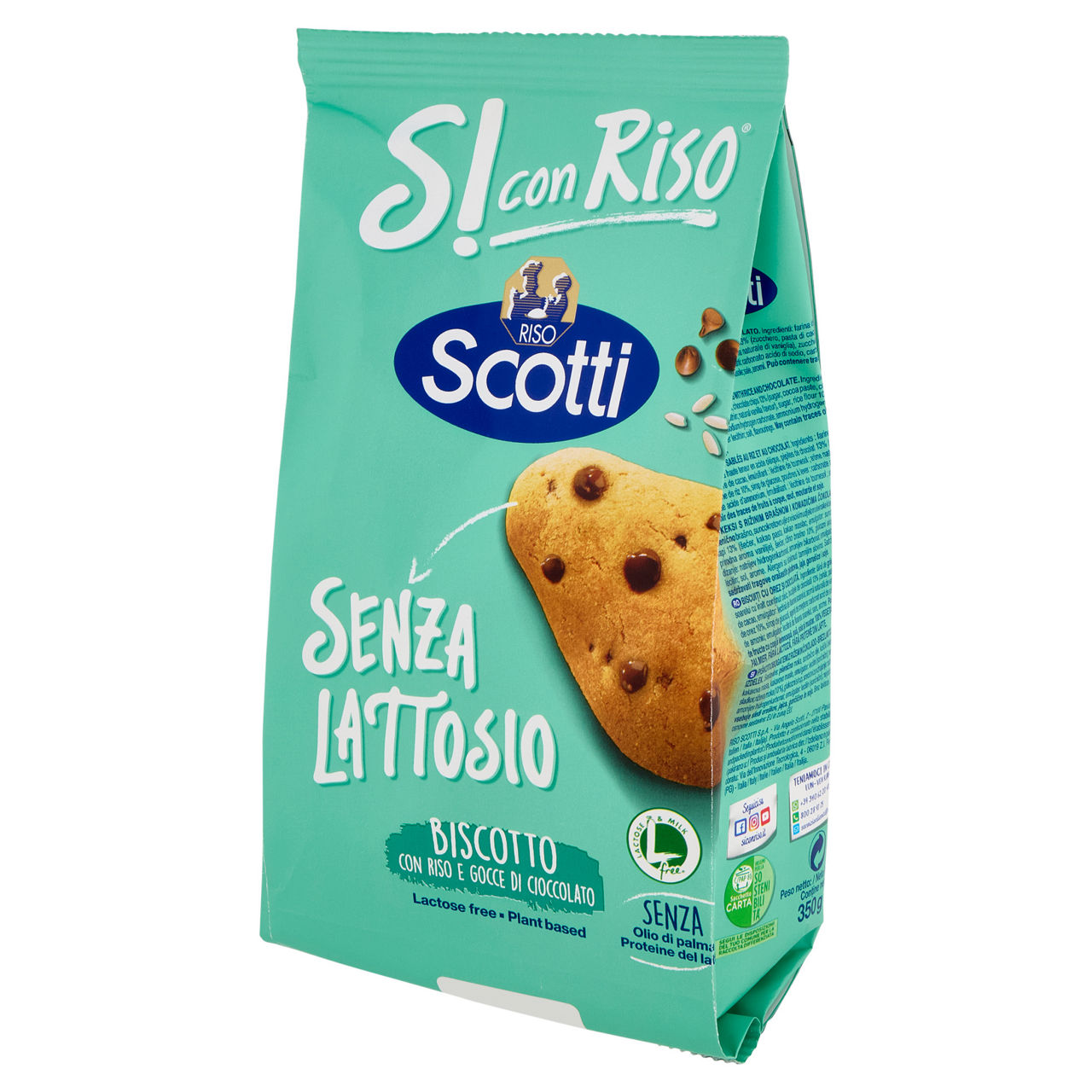 Biscotti frollini con farina di riso e gocce di cioccolato senza lattosio 350 gr - Immagine 51