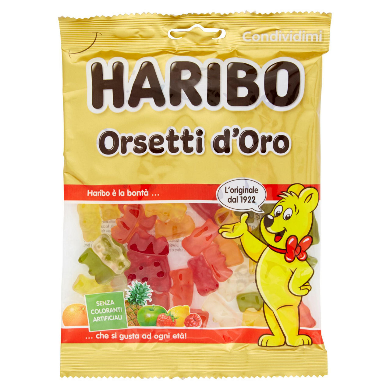 Caramelle gommose Orsetti d'Oro al gusto frutta 175 gr