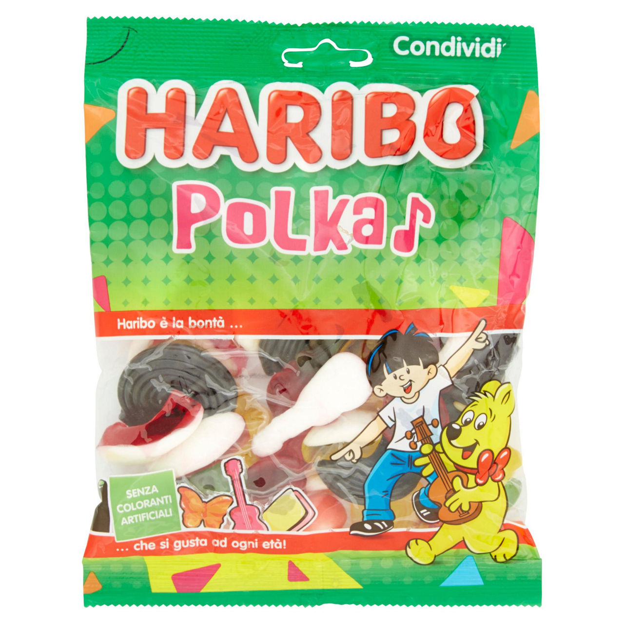 Caramelle gommose assortite Polka Mix 265 gr