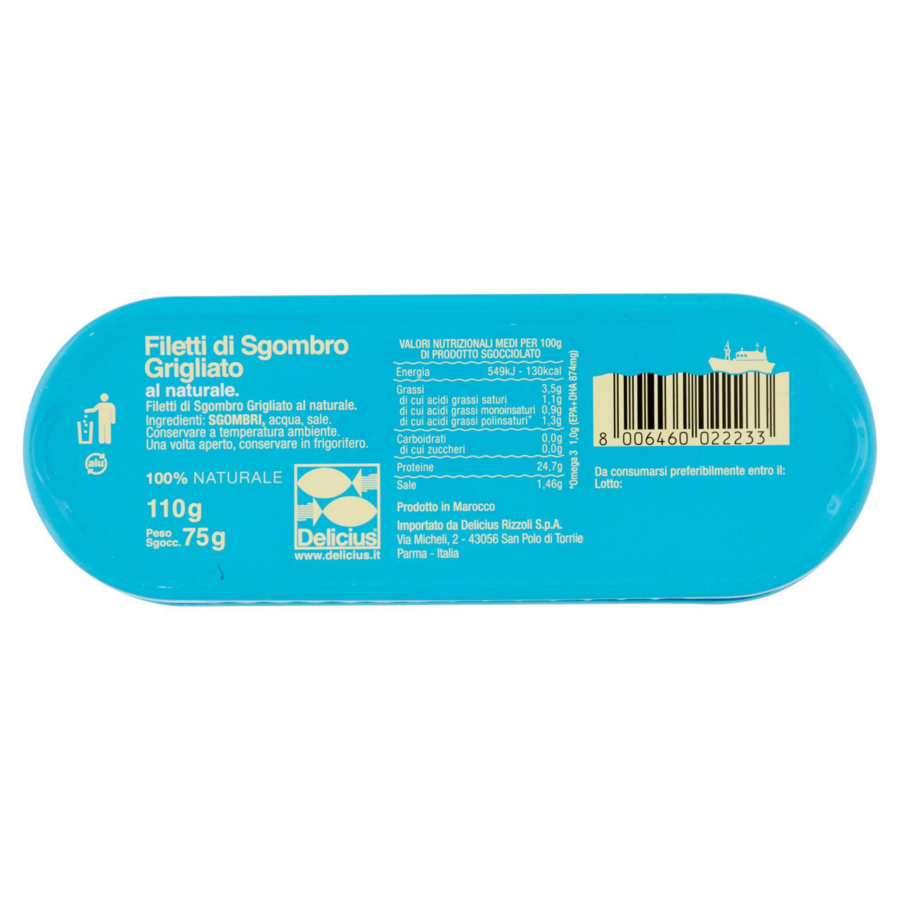 Sc. filetti sgombro grigliati al naturale 110 g sgocc. 75 g - Immagine 41