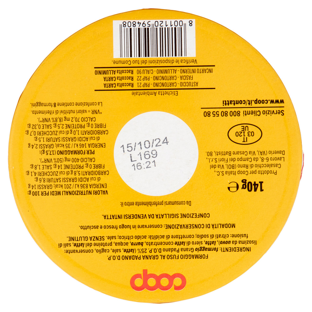 Formaggini al Grana Padano DOP 8 pz 140 gr - Immagine 21