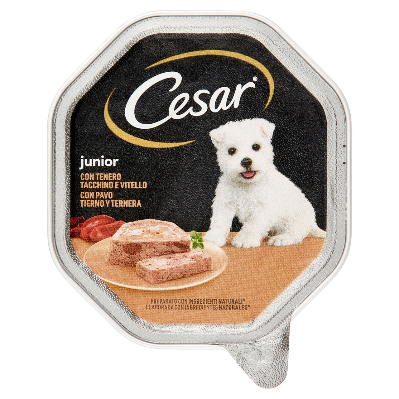 Umido per cani junior patè con tacchino e vitello 150 gr