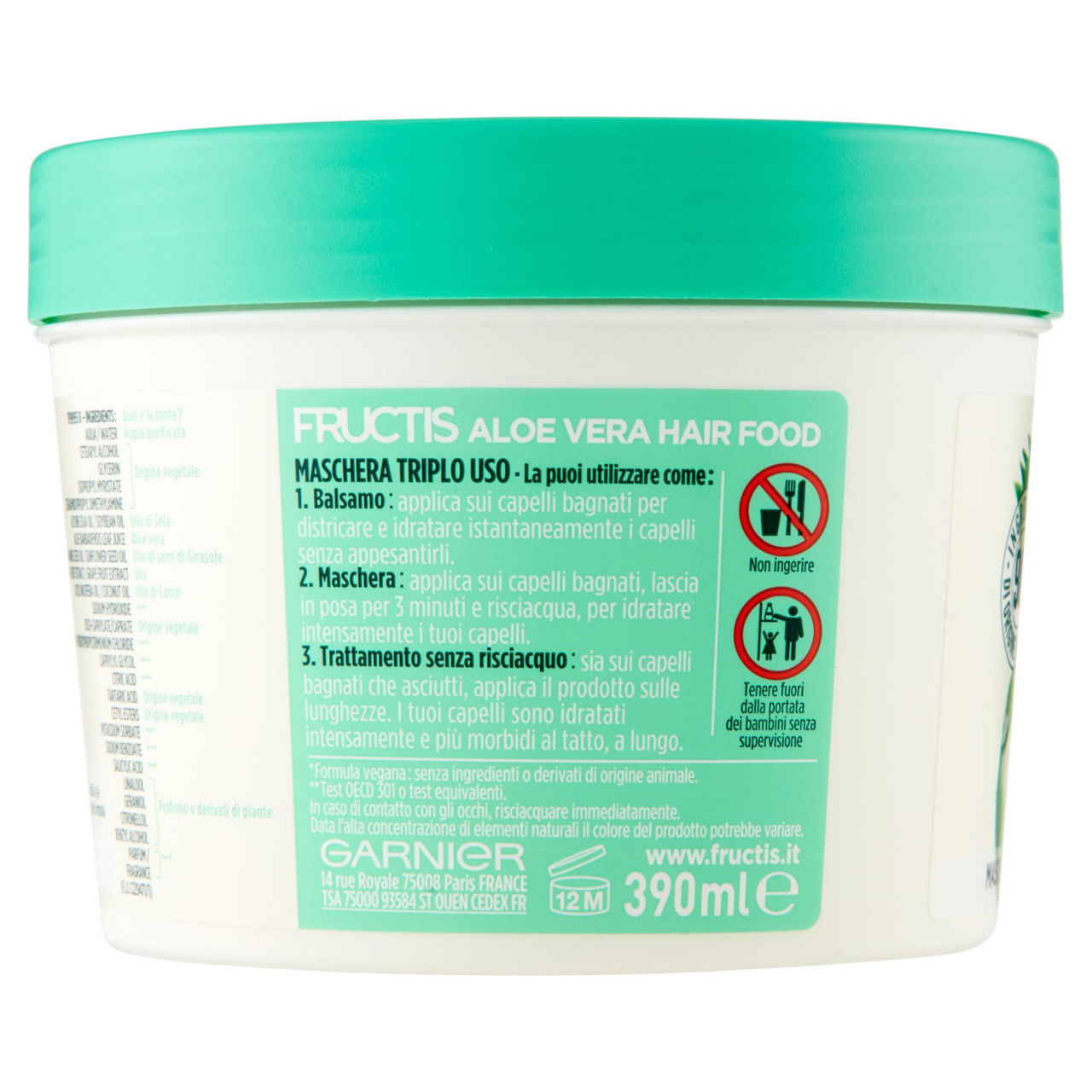 Maschera per capelli idratante aloe vera 390 ml - Immagine 21