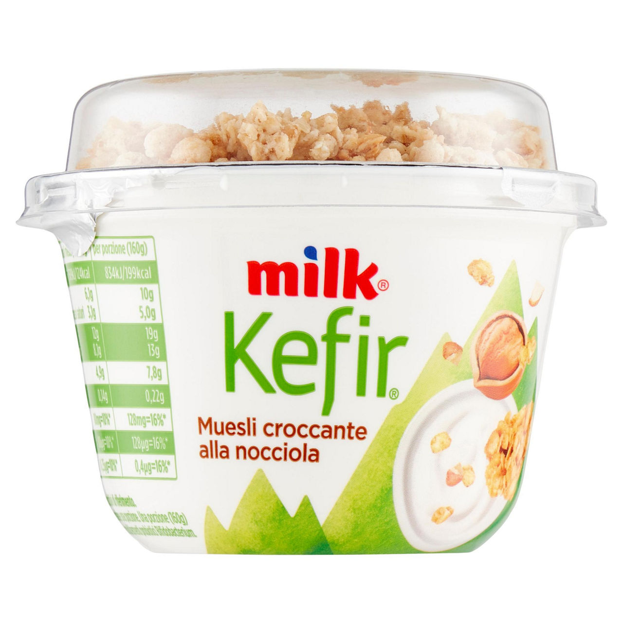 Kefir bianco con müsli e croccante alla nocciola 160 gr - Immagine 01