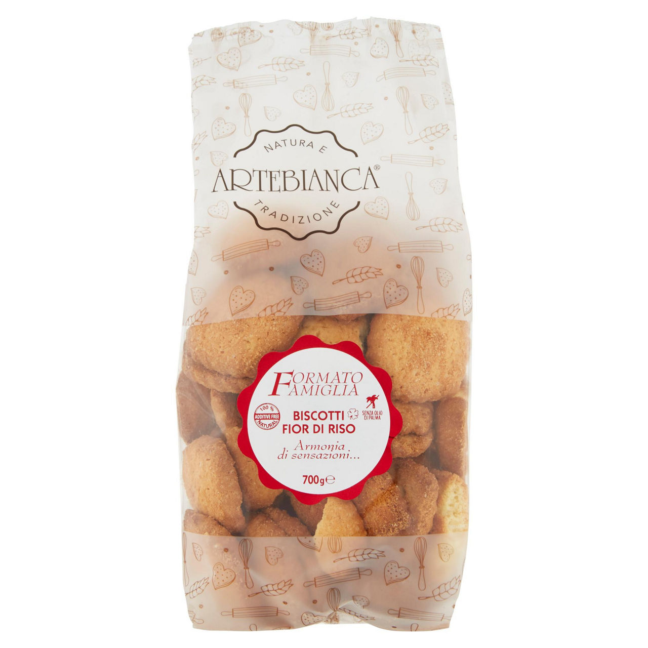 BISCOTTI FIOR DI RISO ARTE BIANCA SACCHETTO G 700 - Immagine 01