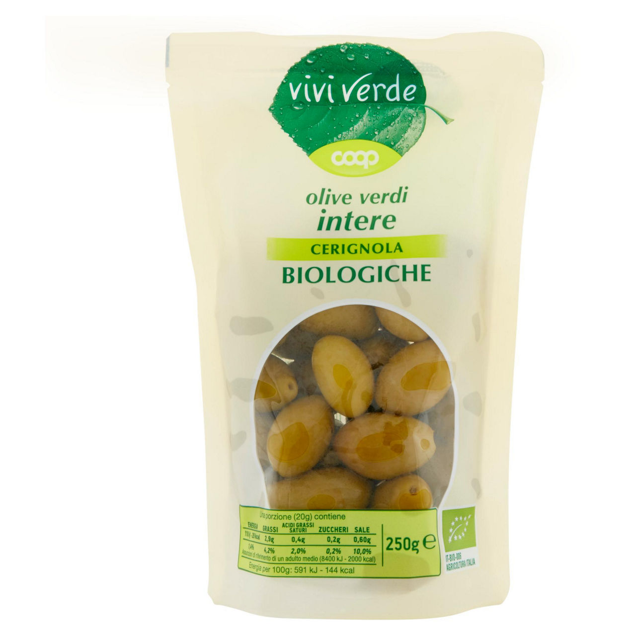 Olive verdi di Cerignola bio 250 gr