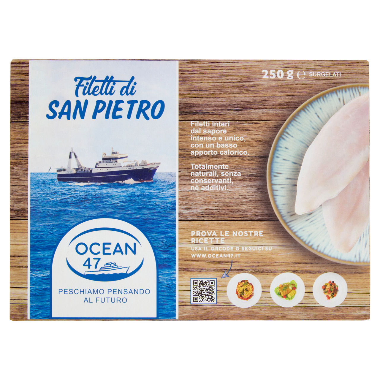 Filetti di pesce San Pietro selvaggio surgelati 250 gr