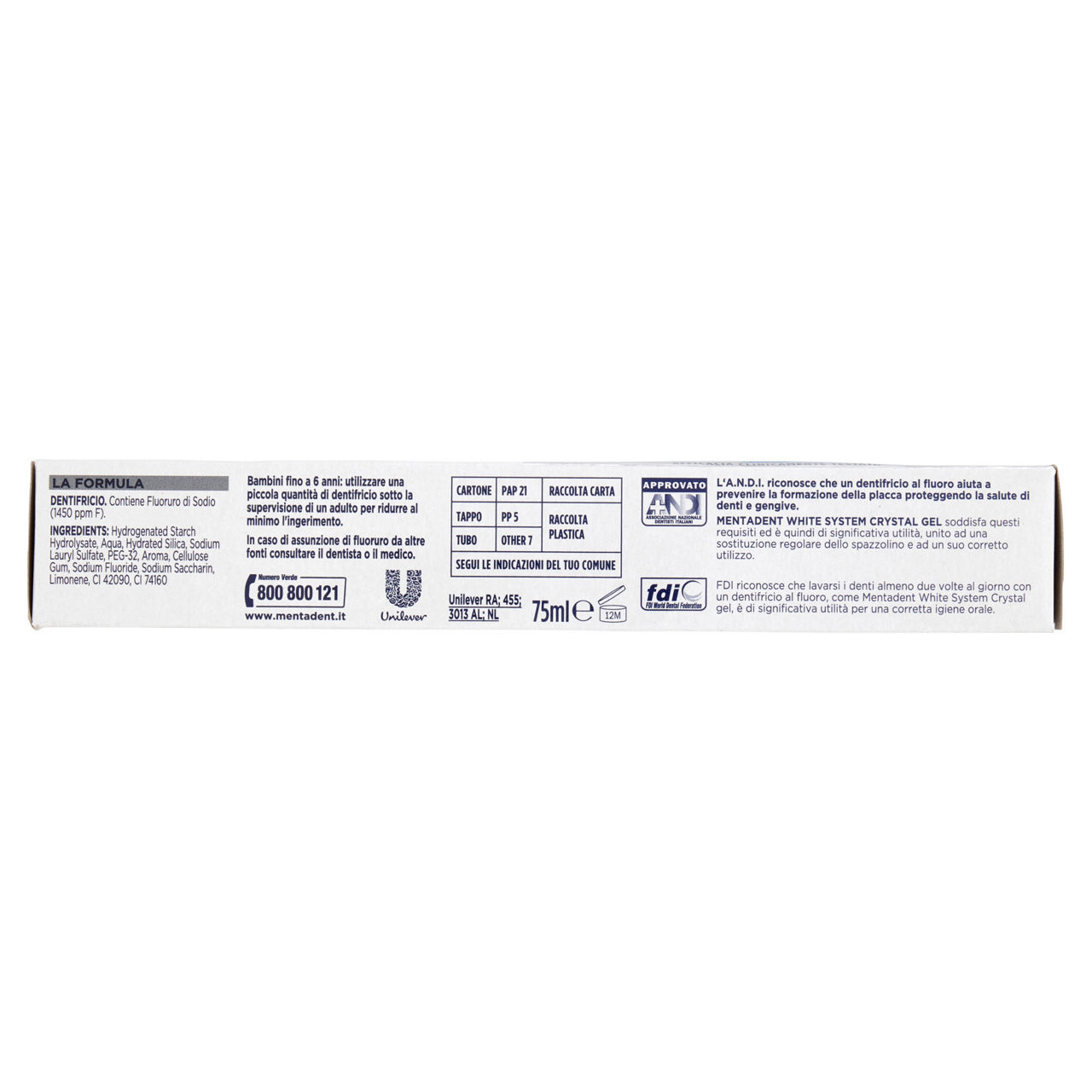 Dentifricio Crystal Gel 75  ml - Immagine 11