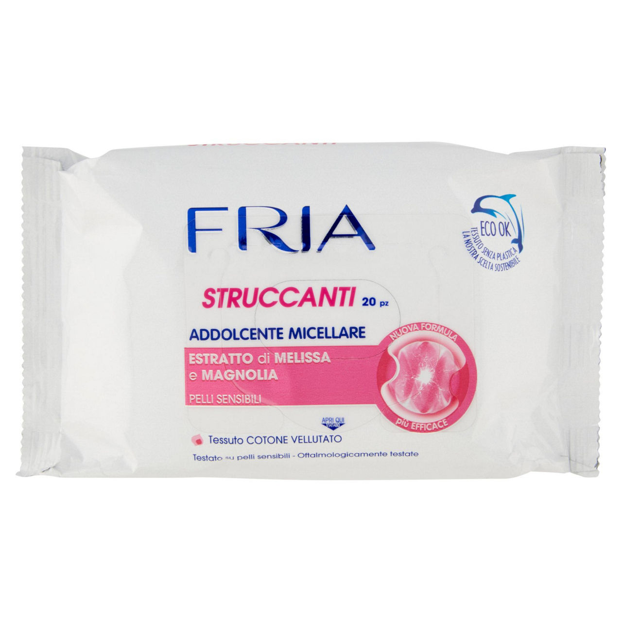 Salviette struccanti micellari pelli sensibili 20 pz
