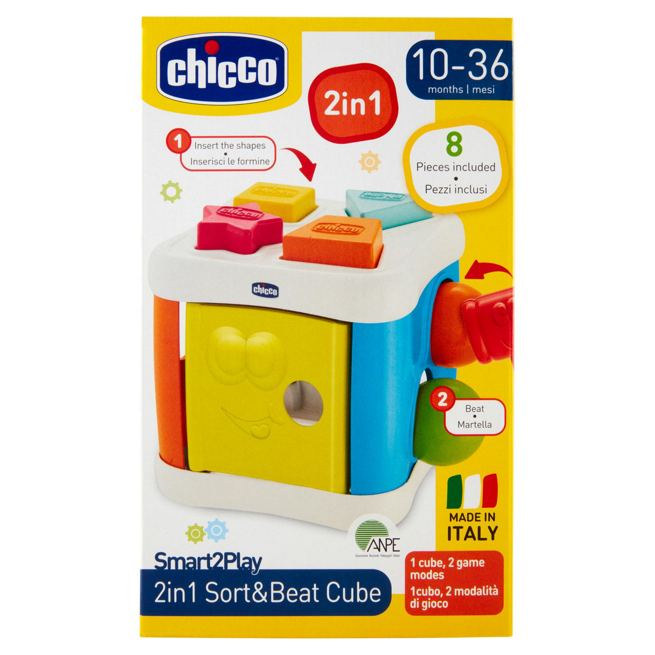 Cubo incastraforme 2 in 1 per bambini 10-36 mesi