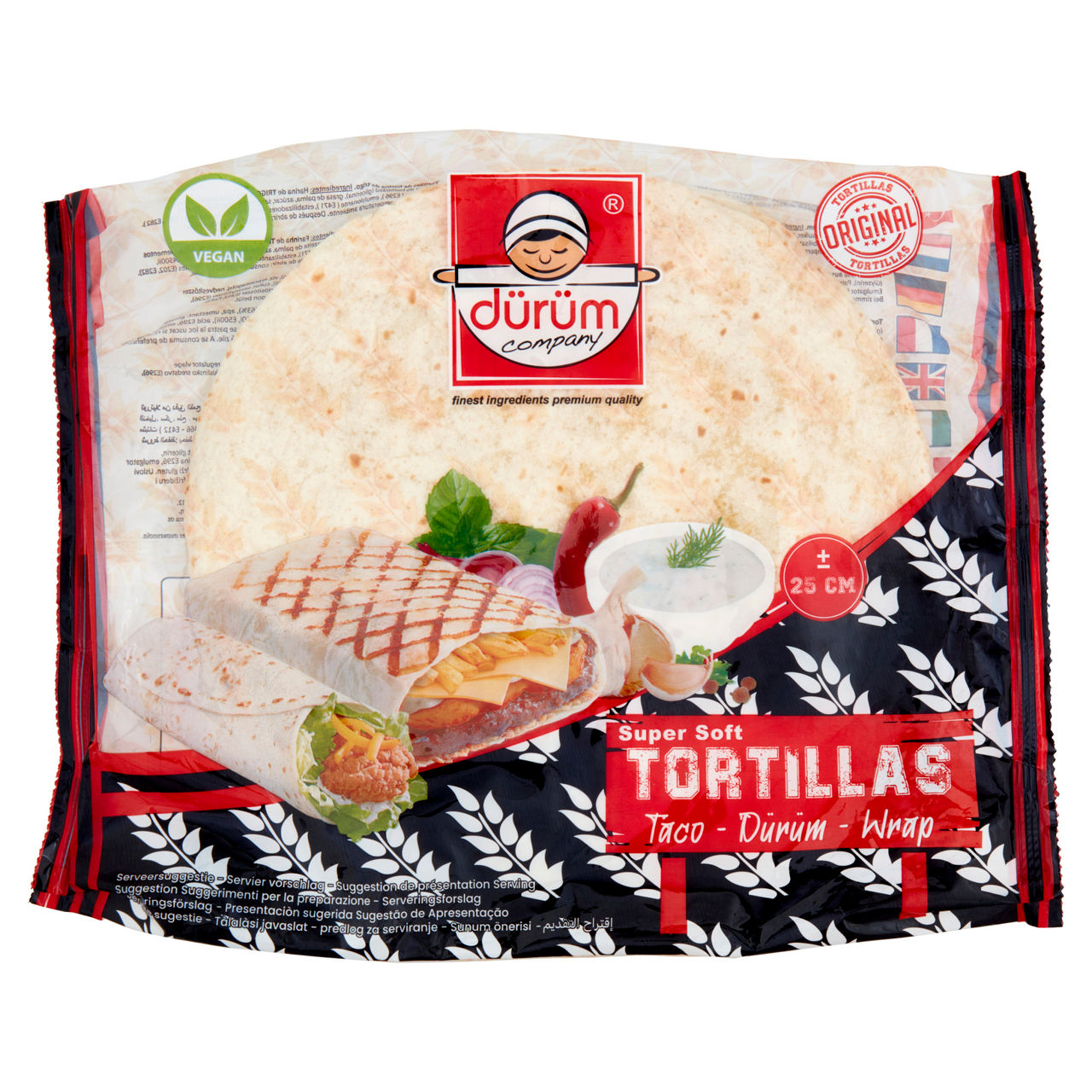 Tortilla durum (halal) 6pz. 25cm. 370g