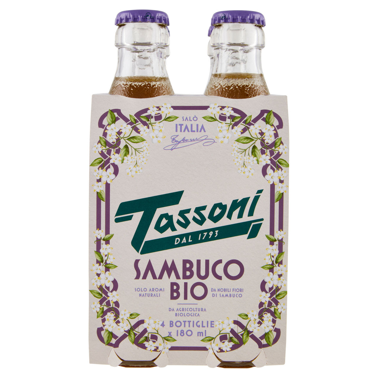 Bibita analcolica con estratto di fiori di sambuco bio 4 pz x 180 ml - Immagine 01