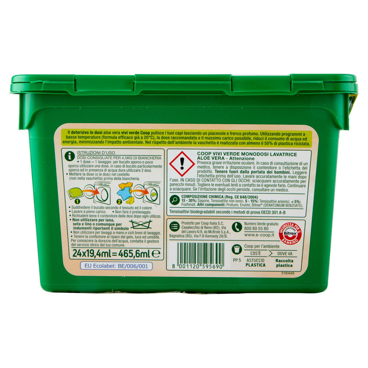 Monodosi lavatrice aloe vera vivi verde 24 x 19,4 ml - Immagine 61