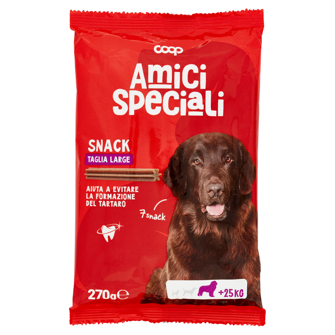 Snack per cani dental amici speciali coop pz 7 tg. maxi g 270 - Immagine 01