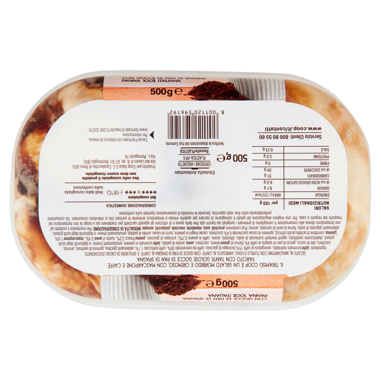 Gelato tiramisù con gocce di pan di Spagna 500 gr - Immagine 21