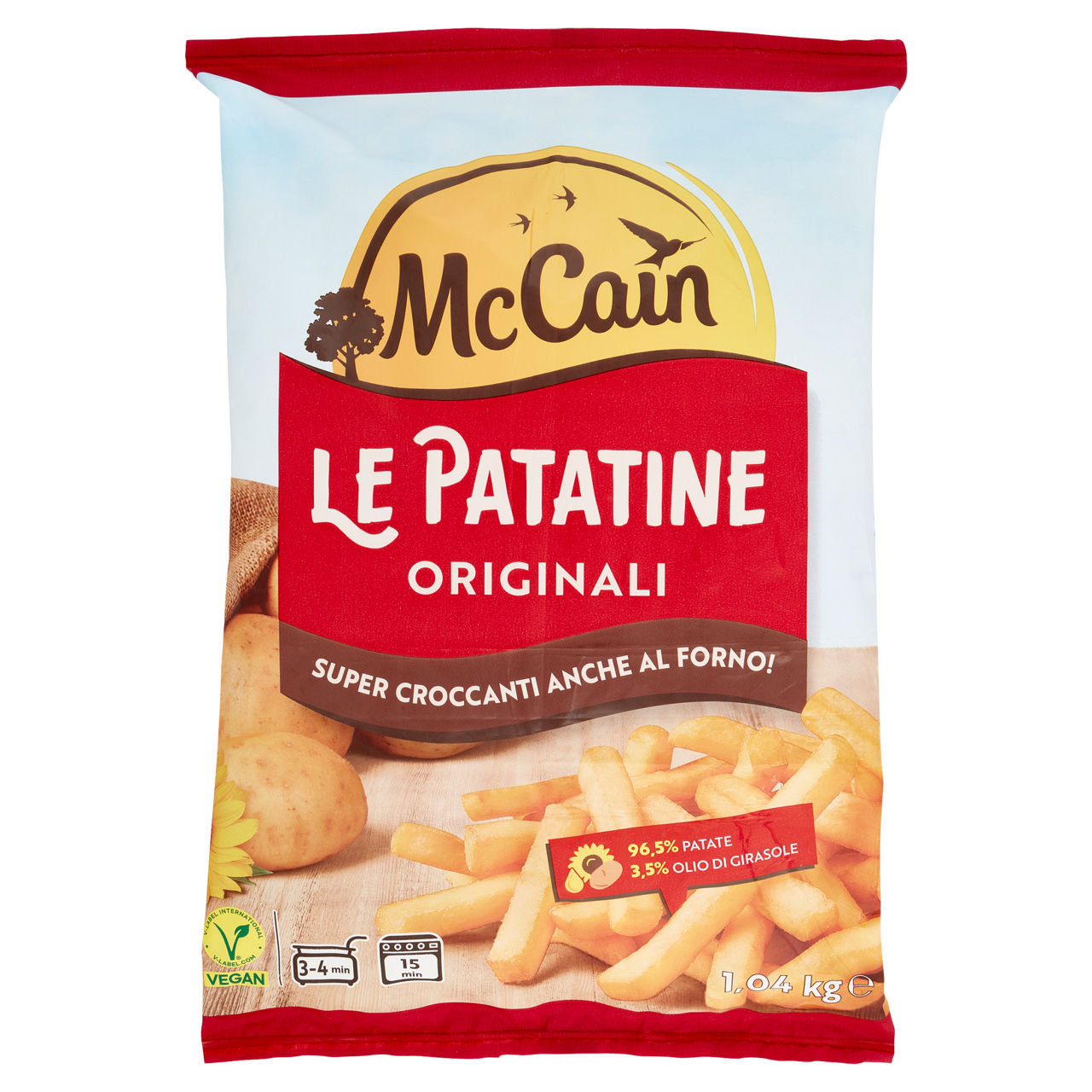 Patate prefritte e surgelate 1,04 kg