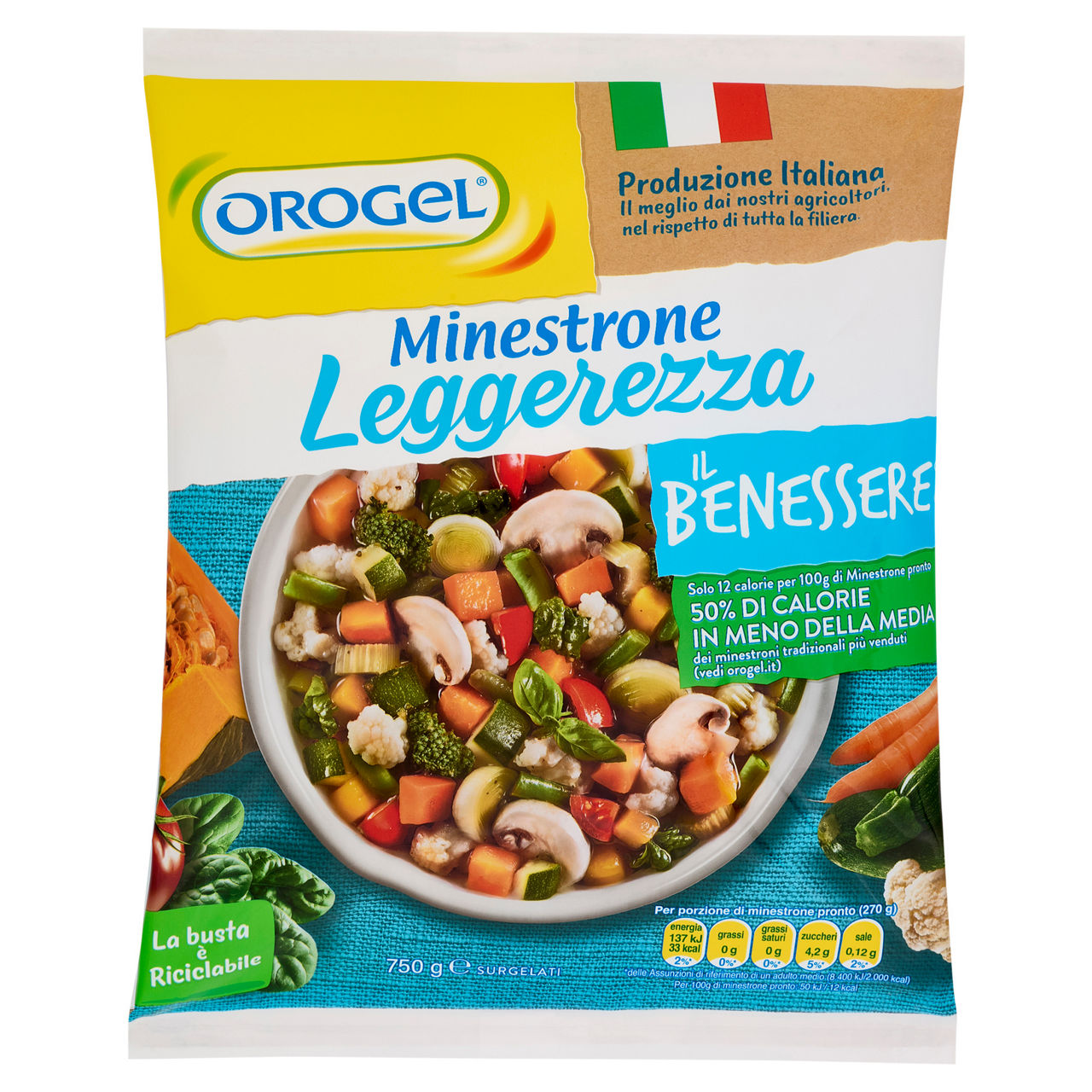 Minestrone leggerezza  surgelato 750 gr