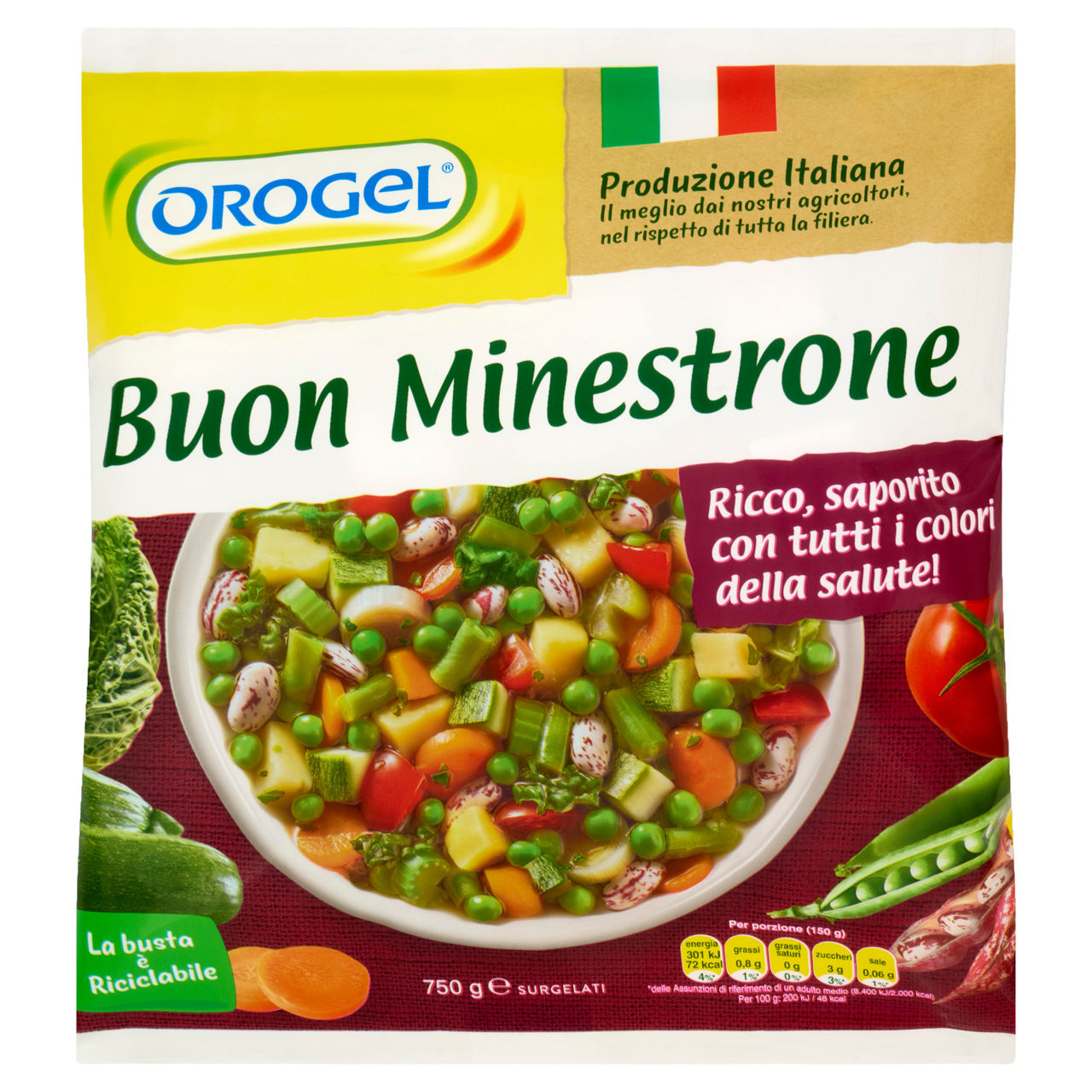 Minestrone di verdure surgelato 750 gr - Immagine 01