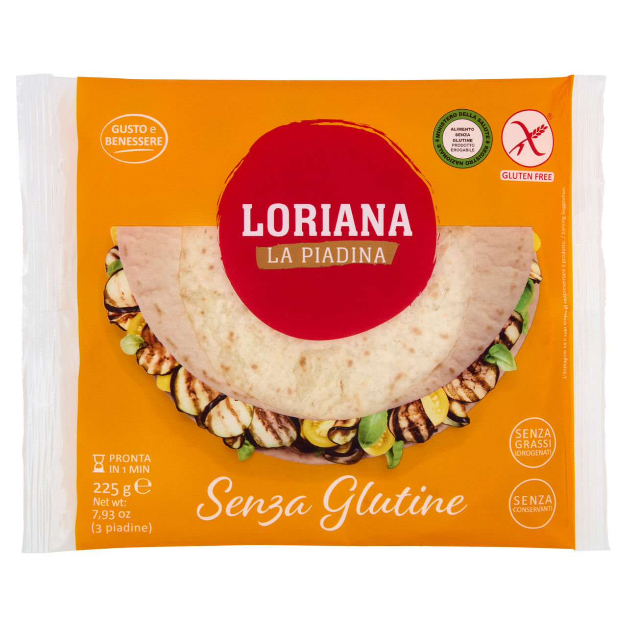 Piadina senza glutine 225 gr