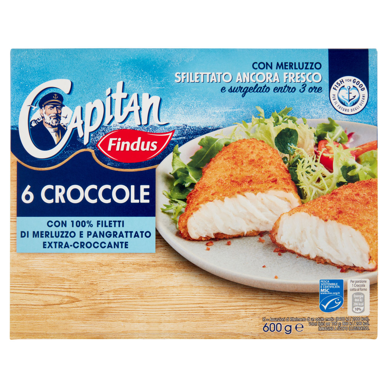 CROCCOLE CLASSICHE MSC CAPITAN FINDUS 6 PZ. CARTONE G 600 - Immagine 01