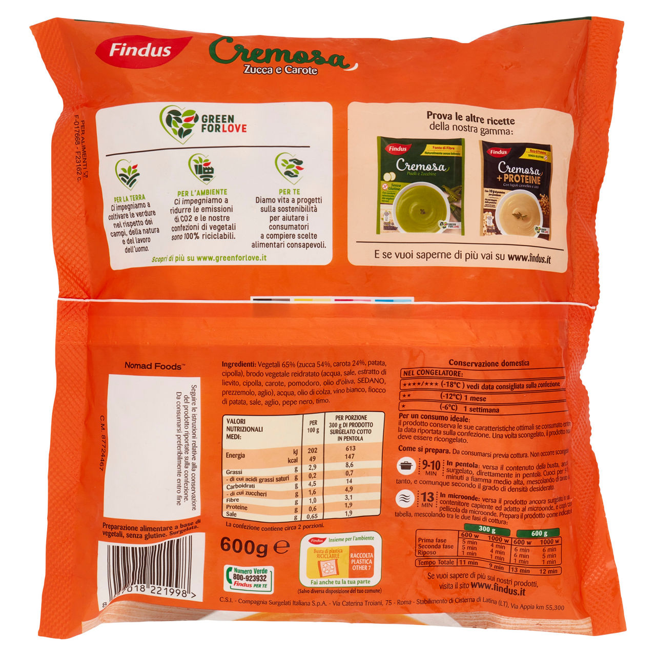 Cremosa di zucca e carota surgelata 600 gr - Immagine 11