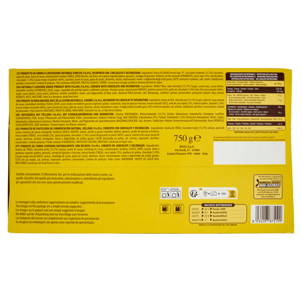 Tronchetto al cioccolato 750 gr - Immagine 11