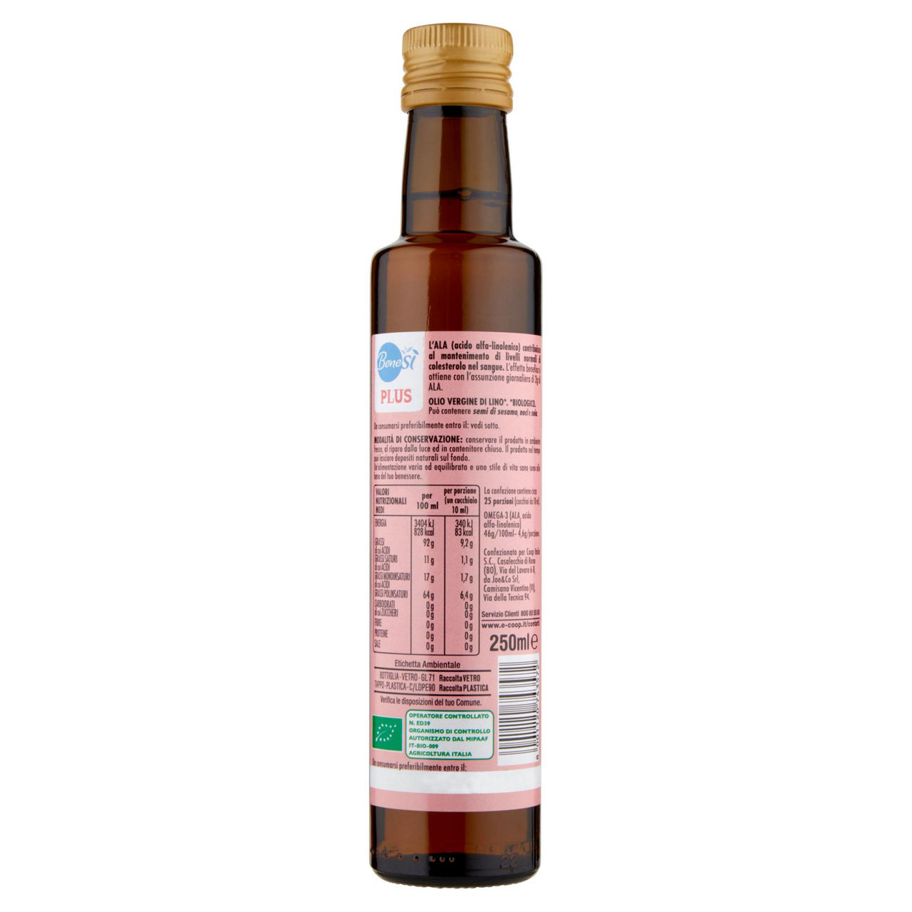 Olio di semi di lino biologico 250 ml - Immagine 41