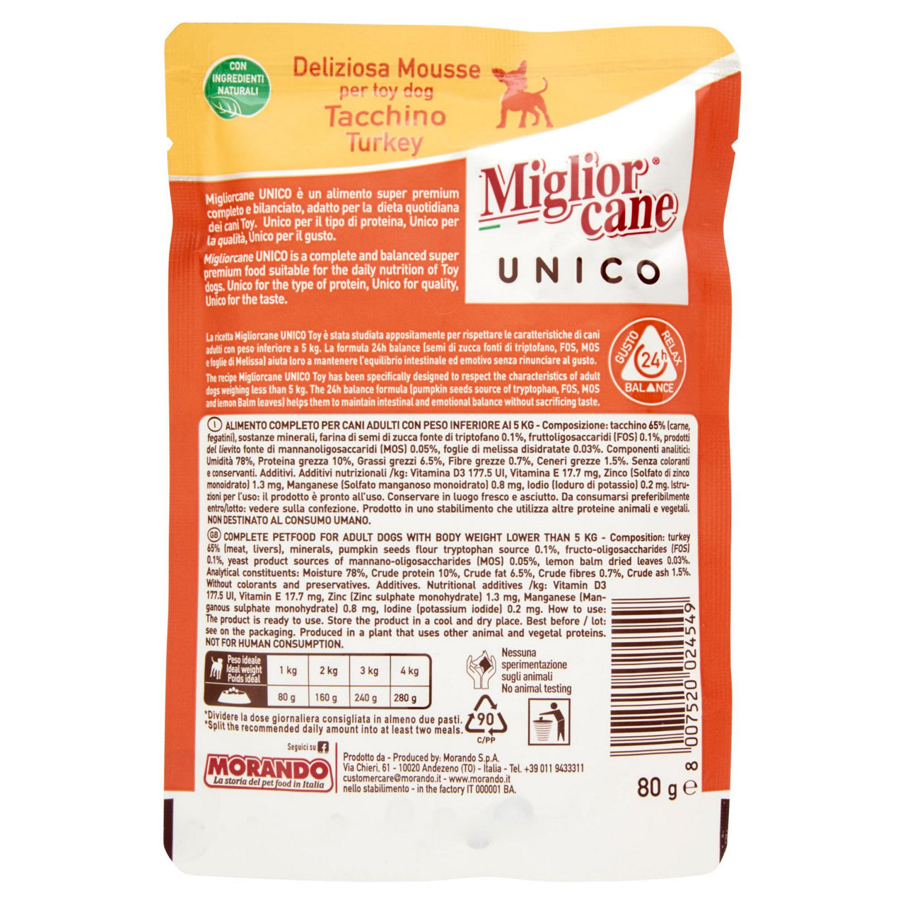 Umido per cani toy mousse tacchino 80 gr - Immagine 21